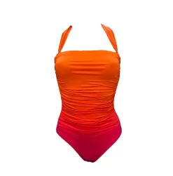 Maillot Une Pièce Bustier Dégradé Orange Et Rose Nadia