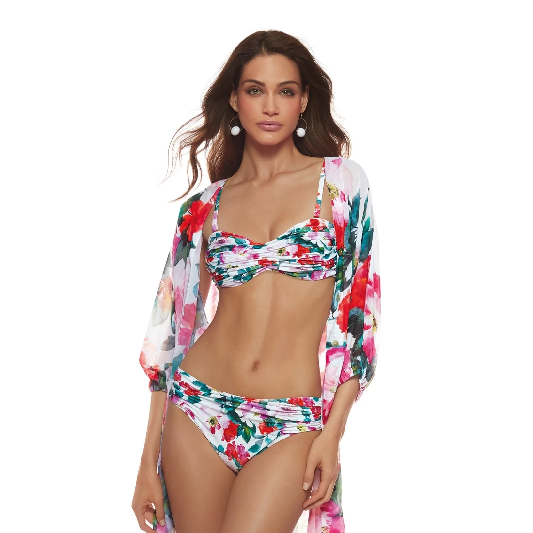 Maillot Bandeau Deux Pieces Fleuri Alison 1 Maillot Bandeau Deux Pieces Fleuri Alison