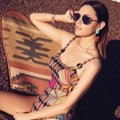 Maillot Une Pièce Avec Mousses Multicolore Bianca