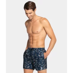 Short De Bain Court Pour Hommes Imprimé Palmiers Cancun