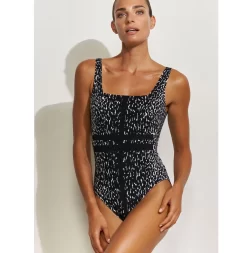 Maillot Une Pièce Avec Armatures Bon Maintien Noir Et Blanc Capture