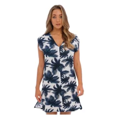 Robe De Plage Marine Et Blanche Carmelita Avenue