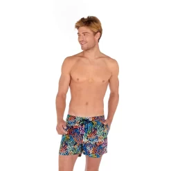Short De Bain Pour Hommes Imprimé Corail