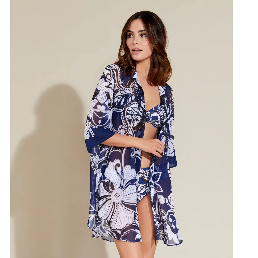 Chemise De Plage Imprimé Cashemire Corin 2 Chemise De Plage Imprimé Cashemire Corin – Image 2