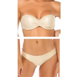 Bikini 2 Pièces Bandeau Doré Ou Noir Cosita Buena