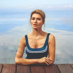 Maillot De Bain 1 Pièce Body Sport Bleu Jean Breeze