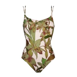 Maillot De Bain Une Pièce Imprimé Feuilles Avec Armatures Journey