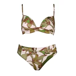 Maillot De Bain 2 Pièces Avec Coques Imprimé Feuillages Journey