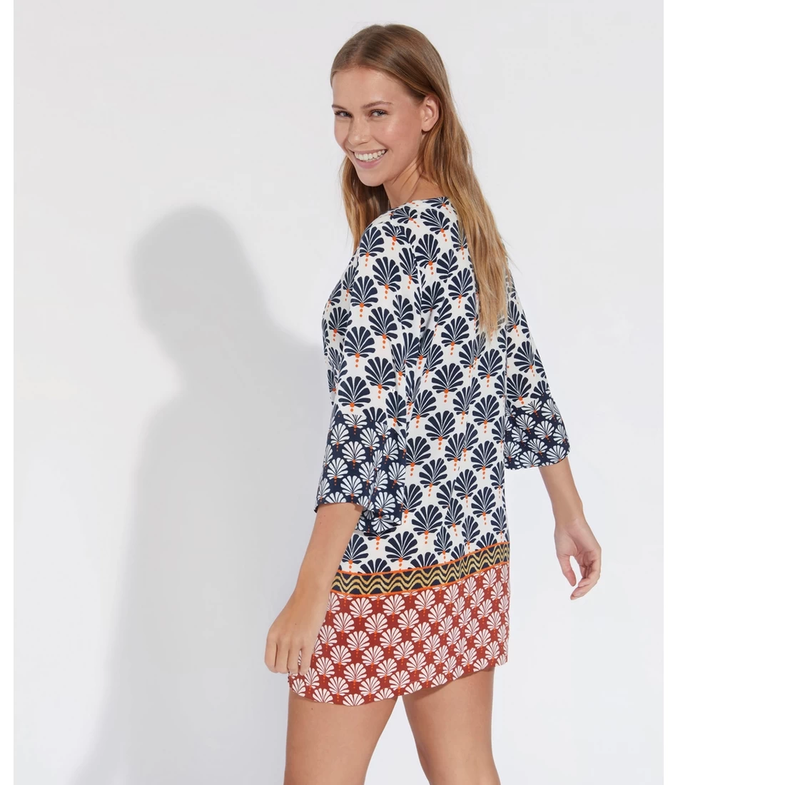 Tunique De Plage Fluide Imprimé Martina 3 Tunique De Plage Fluide Imprimé Martina – Image 3