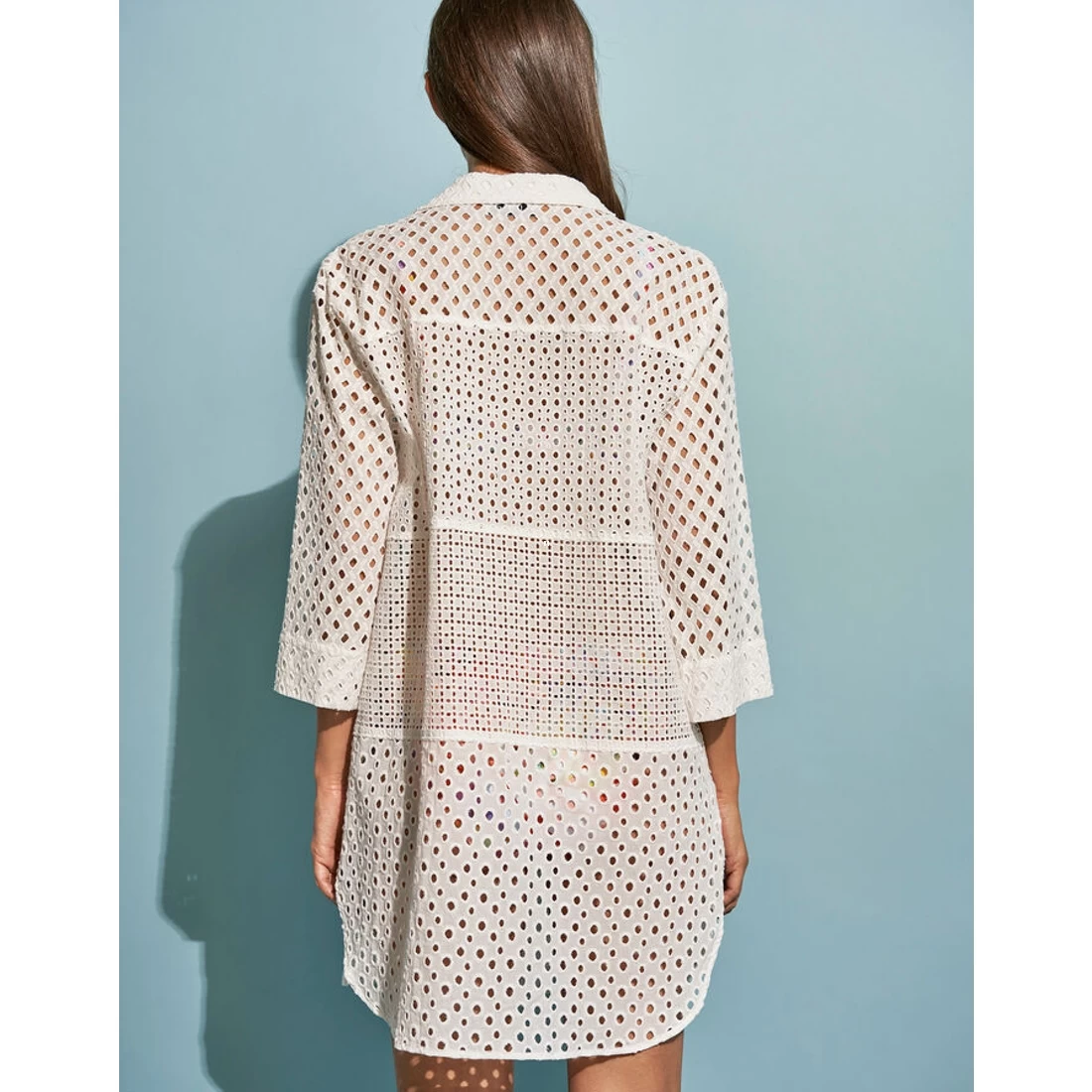 Chemisier En Crochet Blanc Chic Et Tendance 3 Chemisier En Crochet Blanc Chic Et Tendance – Image 3