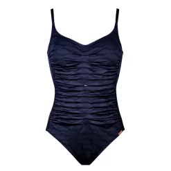 Maillot De Bain Une Pièce Plissé Marine Avec Armatures Nocturne