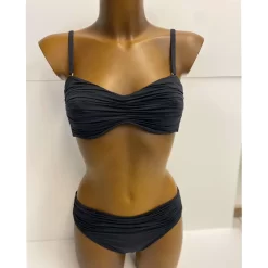 Maillot De Bain Deux Pièces Bandeau Uni Pat -Swim Chic Soldes pat noir