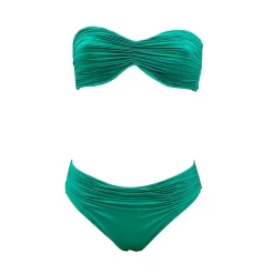 Maillot De Bain Deux Pièces Bandeau Uni Pat -Swim Chic Soldes pat vert