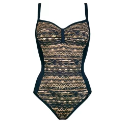 Maillot De Bain Une Pièce Sport Imprimé Roots