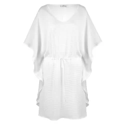 Tunique De Plage Uni Tendance -Swim Chic Soldes tunique de plage blanche