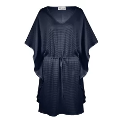 Tunique De Plage Uni Tendance -Swim Chic Soldes tunique marine de plage